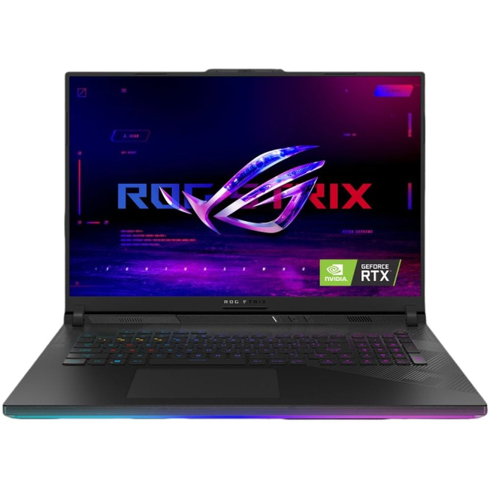 Asus ROG Strix SCAR 18 Gaming (2024) Laptop - 14th Gen / Intel Core i9-14900HX / 18inch WQXGA / 2TB SSD / 64GB RAM / 12GB NVIDIA GeForce RTX 4080 Graphics / Windows 11 Home / English & Arabic Keyboard / Off Black / Middle East Version - [G834JZR-I9642G]