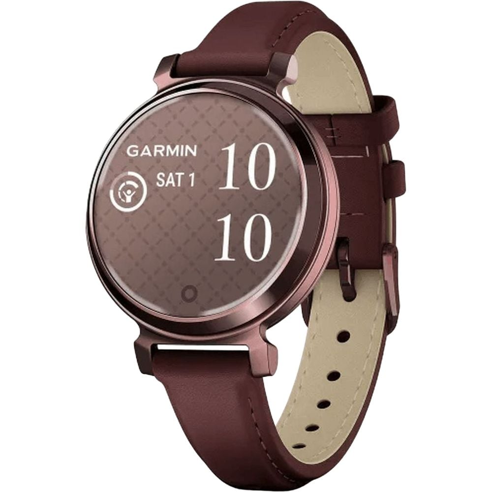 Garmin 010-02839-03 Lily 2 Classic Smartwatch Dark Bronze With Mulberry Leather Band