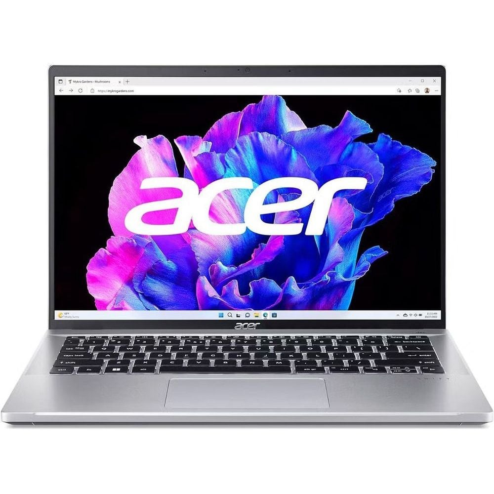 Acer Swift Go (2023) Laptop - 13th Gen / Intel Core i5-1335U / 14inch 2.2K / 512GB SSD / 8GB RAM / Shared Intel Iris Xe Graphics / Windows 11 Home / English Keyboard / Pure Silver / International Version - [SFG14-71-52TV]