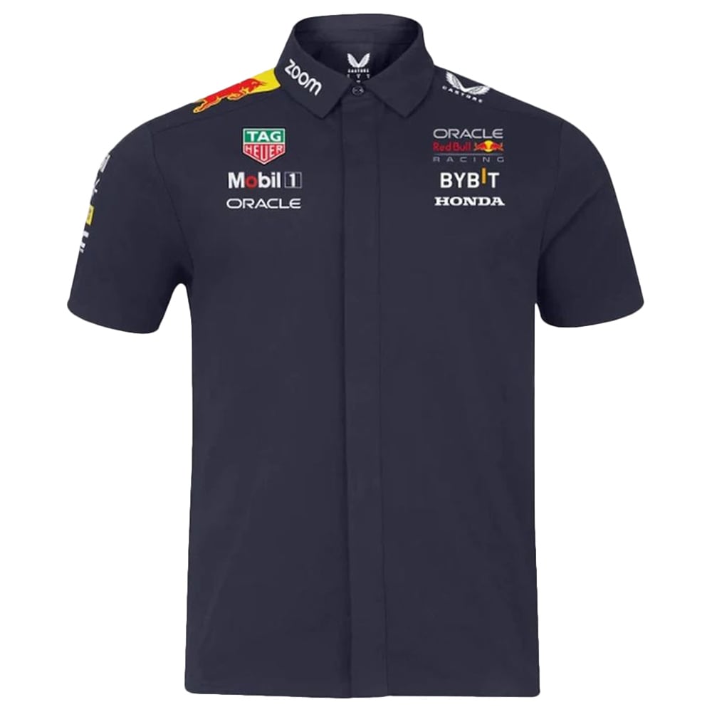 Red Bull Replica SS Buttoned Casual Shirt Dark Blue Extra Large
