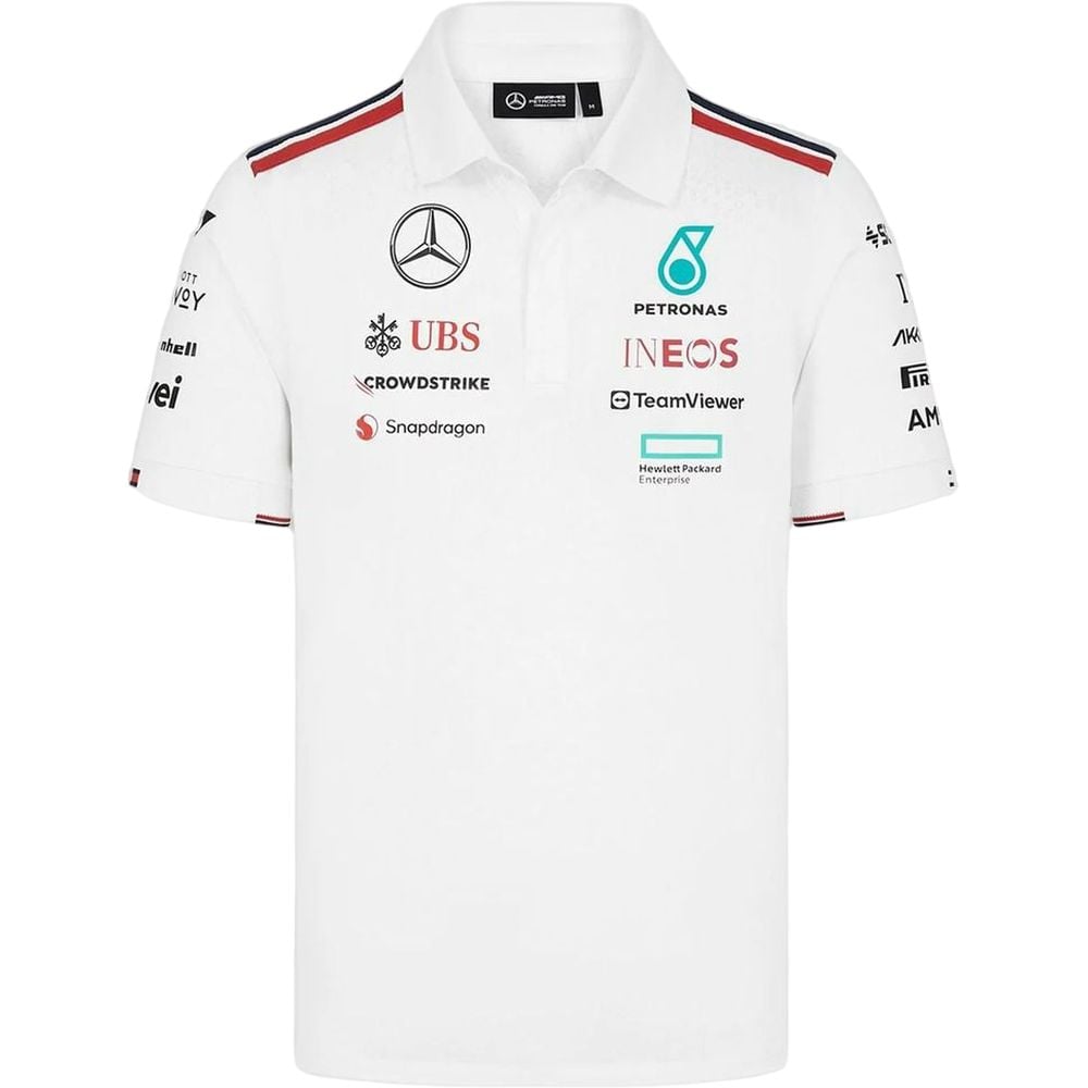 Mercedes Benz AMG Petronas F1 2024 Team Polo White Medium