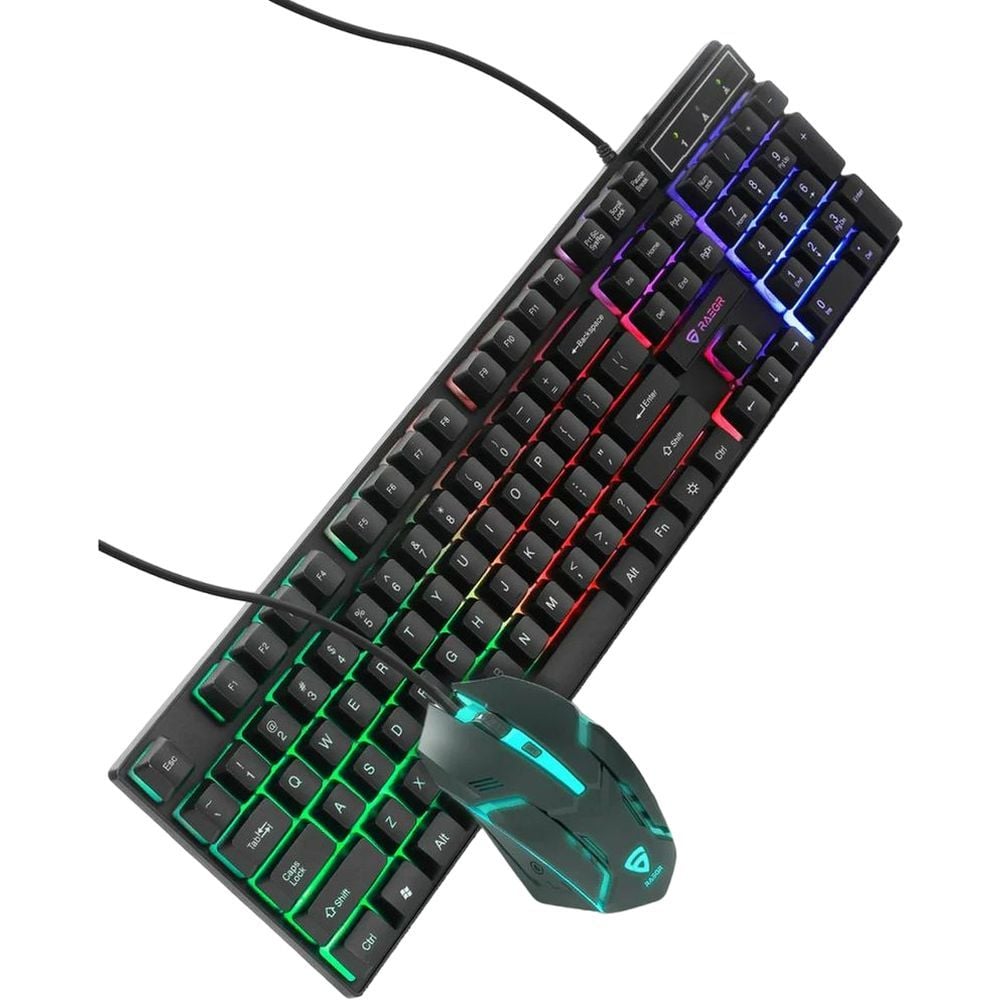 Raegr RapidGear X30 Wired Rainbow Backlight Keyboard Black