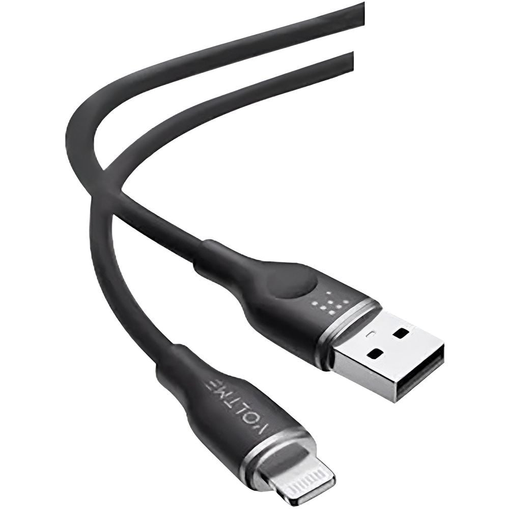 Voltme Powerlink Moss Liquid Silicone USB A To Lightning Cable 1.2m Black