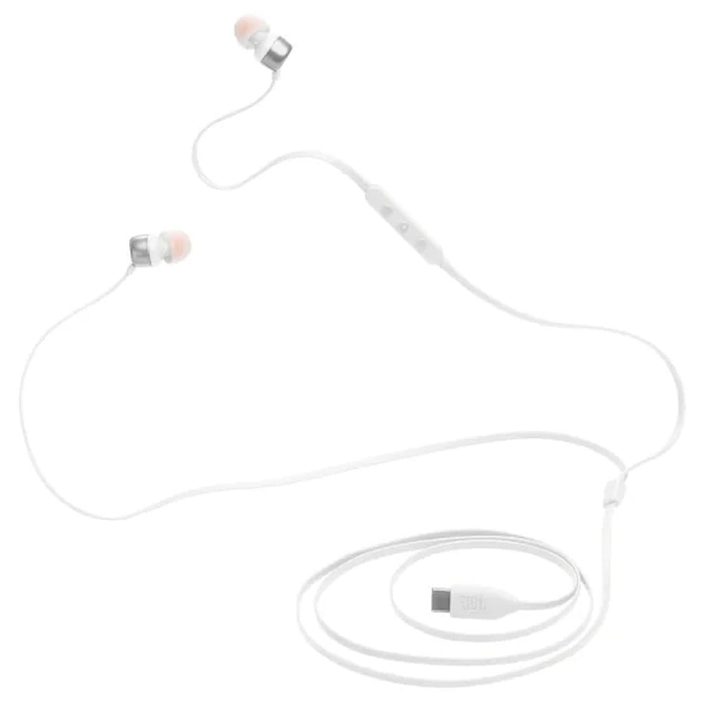 JBL Tune 310C USB Wired Hi-Res In-Ear Headphones White