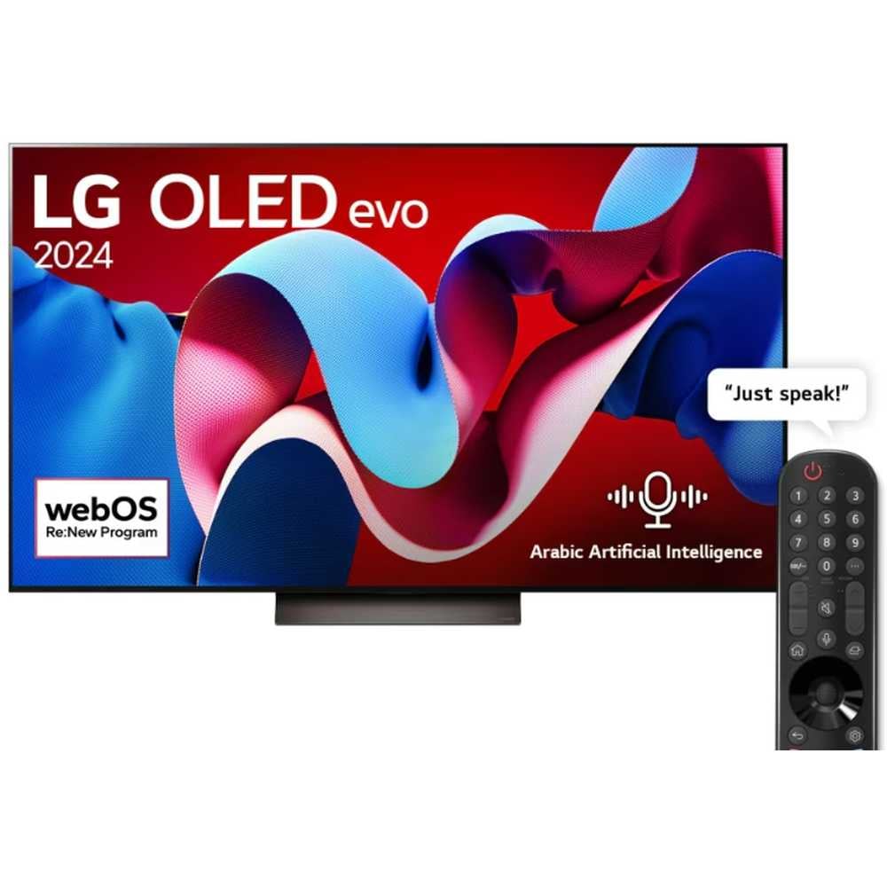 إل جي التلفزيون الذكي 65 بوصة OLED evo C4 4K يدعم تقنية الذكاء الاصطناعي ماجيك-ريموت دولبي فيجين webOS24 (موديل 2024)