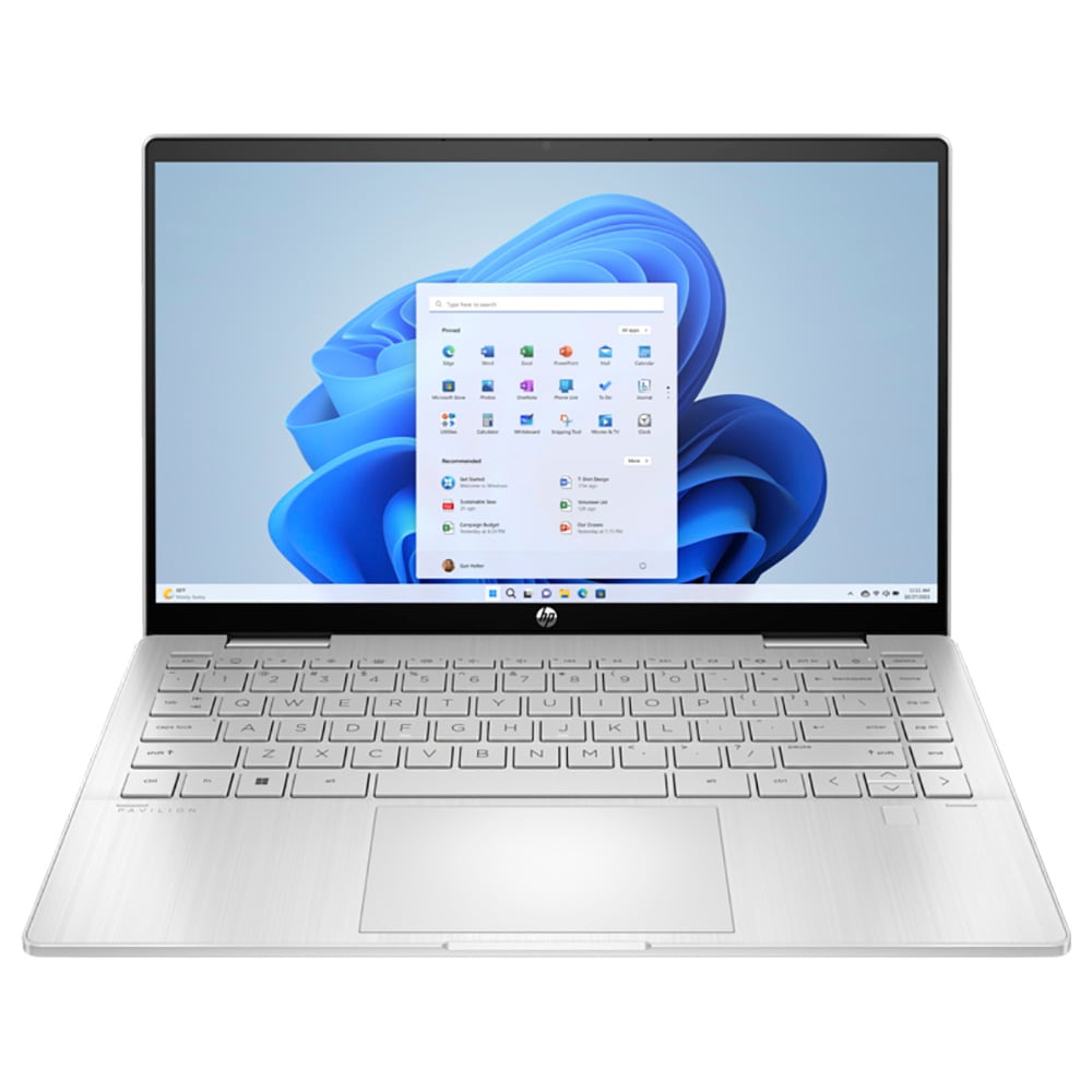 HP Pavilion x360 2-in-1 Convertible (2024) Laptop - 1st Seires / Intel Core 7-150U / 14inch FHD / 512GB SSD / 16GB RAM / Shared Intel Graphics / Windows 11 Home / English & Arabic Keyboard / Natural Silver / Middle East Version - [14-EK2023NE]