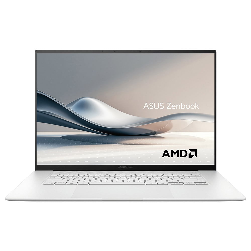 Asus Zenbook S 16 OLED (2024) AI PC - AMD Ryzen AI 9 HX 370 / 16inch 3K / 2TB SSD / 32GB RAM / Shared AMD Radeon 890M Graphics / Windows 11 Home / English & Arabic Keyboard / Scandinavian White / Middle East Version - [UM5606WA-RK233W]