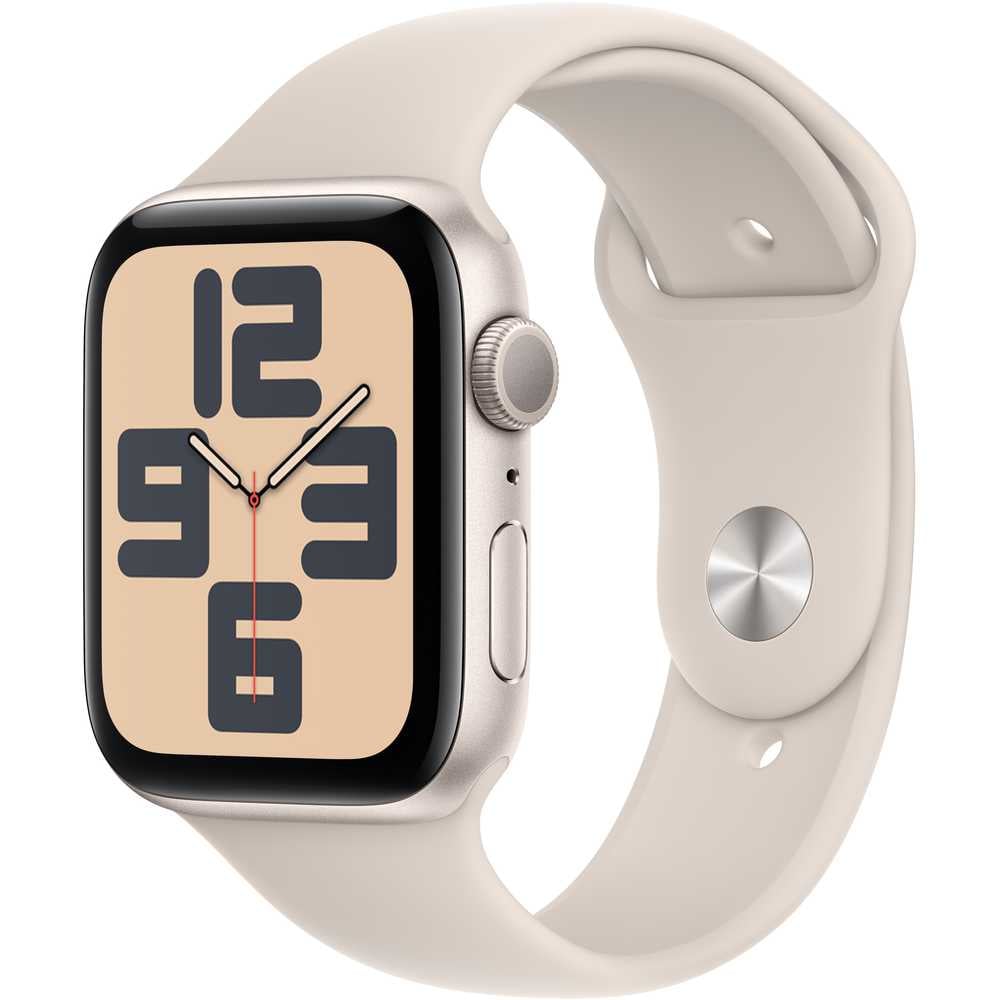 Apple Watch SE (2023) GPS 44mm Starlight Aluminum Case with Starlight Sport Band M/L – Middle East Version