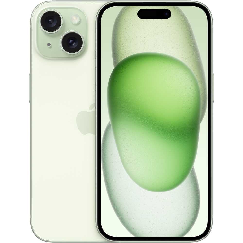 هاتف ايفون آبل ١٥ سعة ١٢٨ جيجابايت باللون الأخضر مع تطبيق فيس تايم - إصدار الشرق الأوسط 