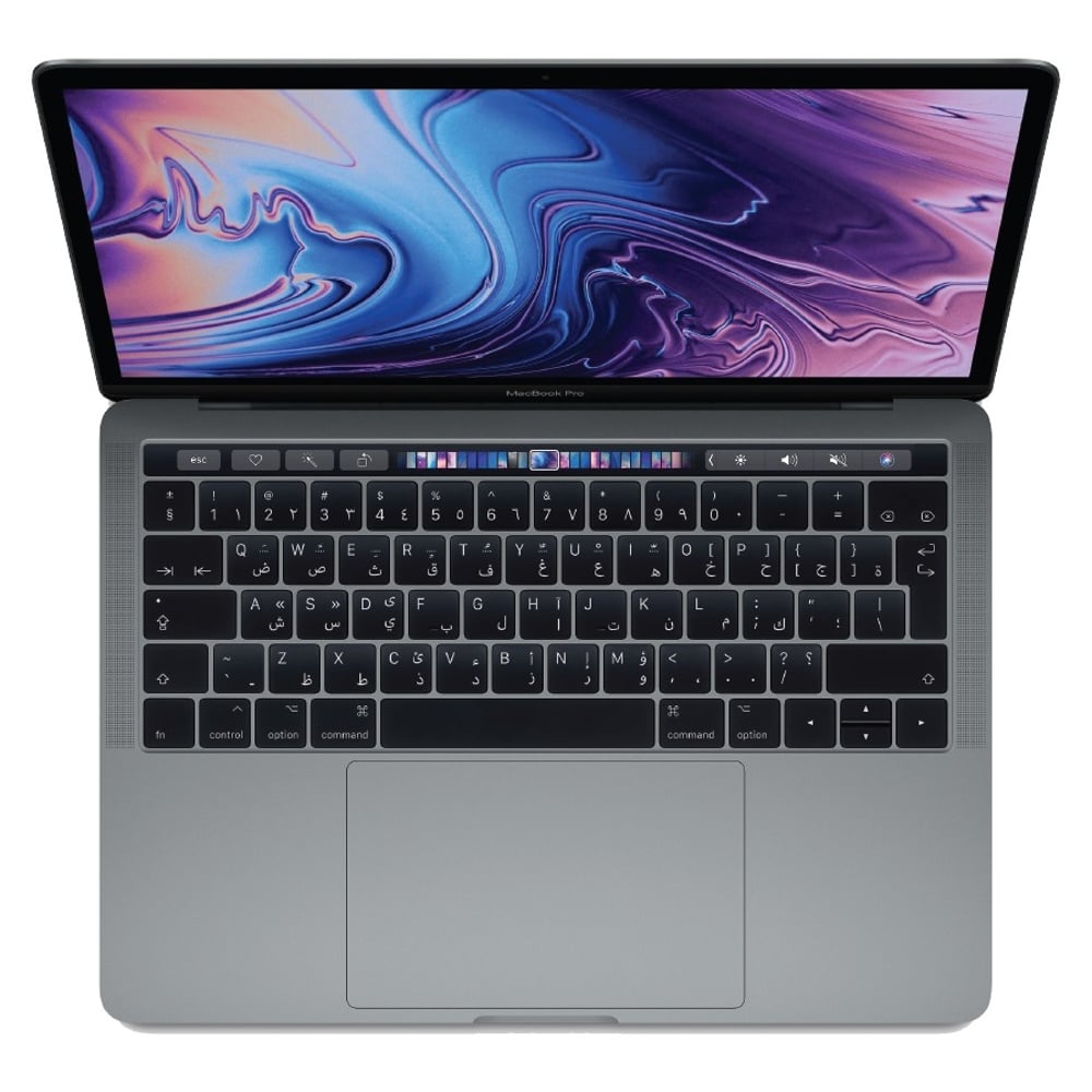 MacBook Pro 13-inch with Touch Bar and Touch ID (2018) - Core i5 2.3GHz 8GB 512GB Shared Space Grey English/Arabic Keyboard