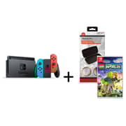 Nintendo Switch 32GB Neon Blue/Red Middle East Version + Lego Worlds Game + Venom Starter Kit