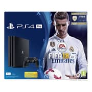 Sony PlayStation 4 Pro Console 1TB Black - Middle East Version + FIFA18 Game