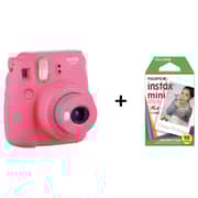 Fujifilm Instax Mini 9 Instant Film Camera Flamingo Pink + 10 Sheets