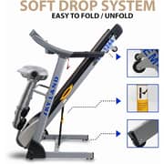Treadmill for Home with Auto Incline, 5 HP Peak Foldable Running Machine, Home Gym Treadmill with Massage, Sit Up Bar, LCD Display, 120KG Capacity, Compact Cardio Fitness Equipment EM-1244