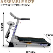 Treadmill for Home with Auto Incline, 5 HP Peak Foldable Running Machine, Home Gym Treadmill with Massage, Sit Up Bar, LCD Display, 120KG Capacity, Compact Cardio Fitness Equipment EM-1244