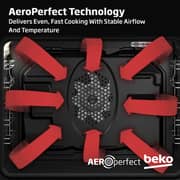 Beko 60x60cm Freestanding Ceramic Electric Cooker, 4 Zones (2 Expandable), 8 Functions, 72L, A+ Rating, Stainless Steel - FSM67320GXS