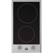 Beko 30cm Built-in Ceramic Electric Hob, 2 Zones (Domino), Stainless Steel - HDCC32200X
