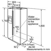 Bosch Side By Side Refrigerator 604 Litres KAN58A70