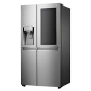 LG Side by Side Refrigerator InstaView Door-in-Door Hygiene FRESH+ ThinQ 668 Litres Noble Steel GR-X257CSAV