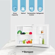 Bompani 64 Liter Single Door Refrigerator - Defrost Fridge Freezer With Smart Sensor & Humidity Control White - BR64