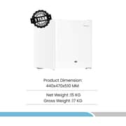 Bompani 64 Liter Single Door Refrigerator - Defrost Fridge Freezer With Smart Sensor & Humidity Control White - BR64