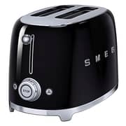 Smeg Toaster 2 Slice Black TSF01BLUK