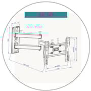 Skill Tech SH34P Swivel Wall Bracket For 15-42inch Screen