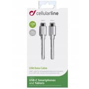 Cellular Line USB C to USB C Cacle 1.2m White USBDATACUSBC