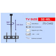 Zenan TV Ceiling Mount Black For 32-65inch Screen ZTSCM02
