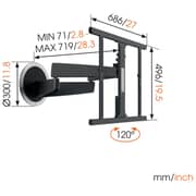 Vogel MotionMount (NEXT 7355) - the TV wall mount that turns automatically Black 40-65inch