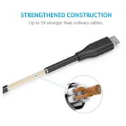 Anker Powerline Micro USB Power Cable 0.9m Black For Samsung Phones - ANA8132H12