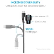 Anker ANA8133H11 Powerline Micro USB Power Cable 1.8m Black For Samsung Phones