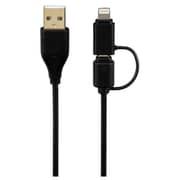 Hama 2in1 Micro USB Cable With Lightning Adapter 1.2M - 54566