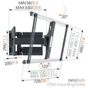 Vogel Extra Thin Rotary TV Wall Mount 40-100inch Black THIN550