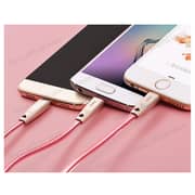 Hoco U9 3in1 Zinc Alloy Jelly Knitted Charging Cable 1.5m Rose Gold