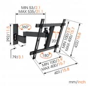 Vogels Full Motion TV Wall Mount 32-55inch Black WALL3245