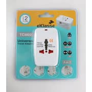 Eklasse Universal Socket Travel Adapter Fordable White
