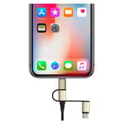 Eklasse USB Retractable 3IN1 Cable 1m - EK3IN103FT