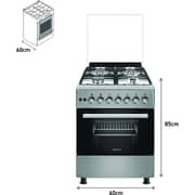 Daewoo 4 Gas Burners Cooker DGC665BSF