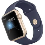 Apple Watch Sport - 42mm Gold Aluminium Case with Midnight Blue Sport Band