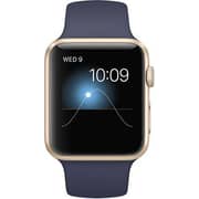 Apple Watch Sport - 42mm Gold Aluminium Case with Midnight Blue Sport Band