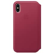 Apple Leather Folio Case Berry For iPhone X - MQRX2ZM/A