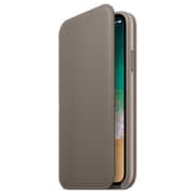 Apple Leather Folio Case Taupe For iPhone X - MQRY2ZM/A