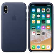 Apple Leather Case Midnight Blue For iPhone X - MQTC2ZM/A