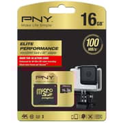 PNY SDU16G10ELIPEREF 100MB/s Elite Performance Micro SDHC Card Card 16GB