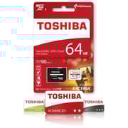 Toshiba THNM302R0640E M302 Exceria 90MBPS Micro SD Card 64GB Red W/ Adaptor