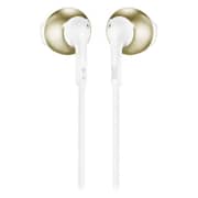 JBL T205 Wired Earbud Headphone Champagne Gold