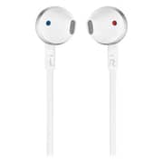 JBL T205 Wired Earbud Headphone White Chrome