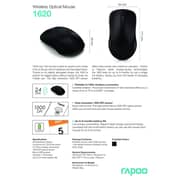 Rapoo 2.4Ghz Wireless Mouse Black 1620