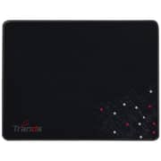 Trands Retractable Optical Mouse With Mouse Pad Black